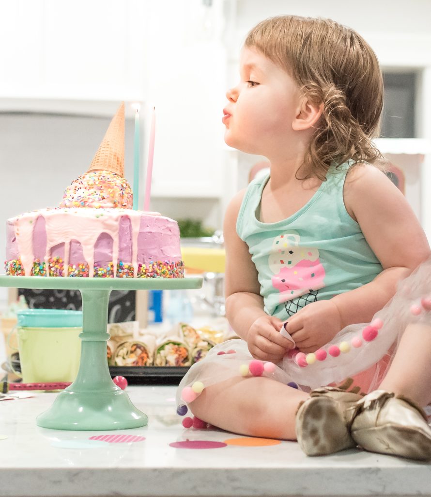 Ice cream birthday cake