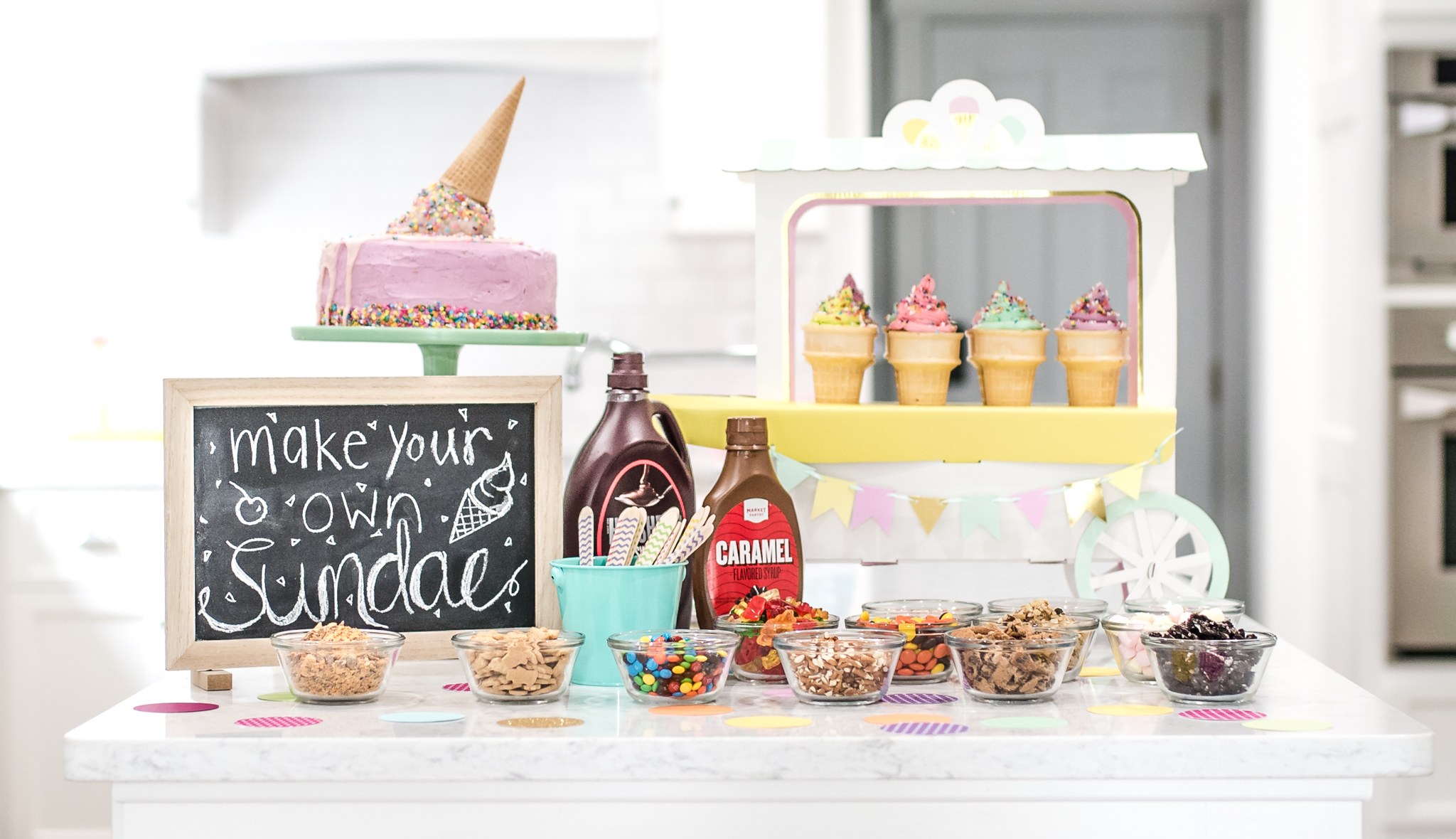 Ice Cream Bar Sign Ice Cream Social Birthday Ice Cream Truck Party Sig -  Design My Party Studio