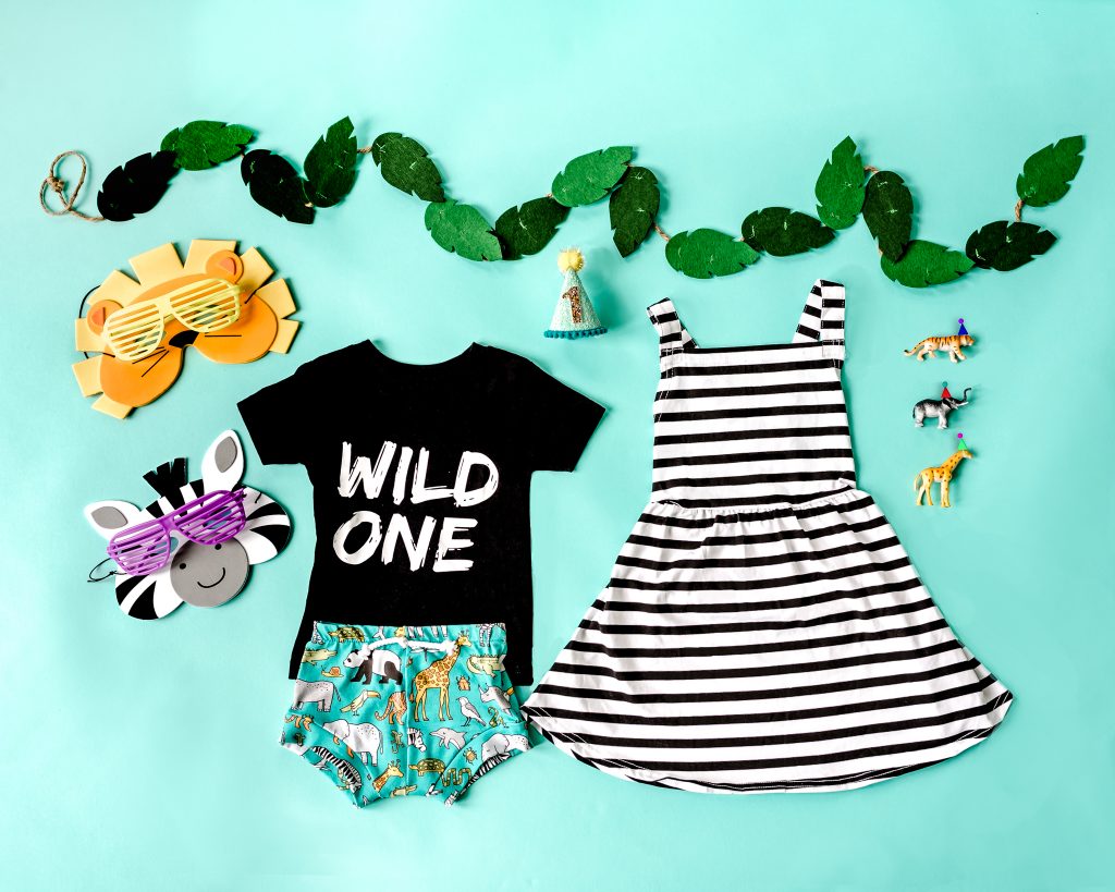 Party Animal Wild One Birthday Party Style Flatlay