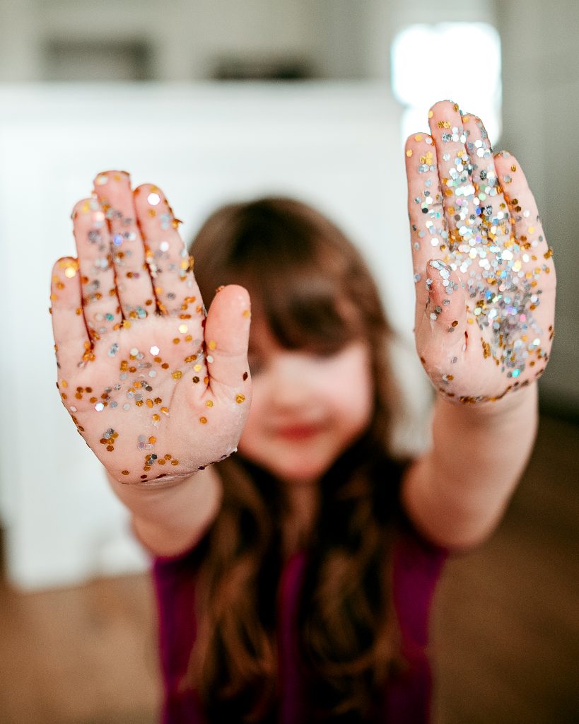Spreading glitter germs! Teaching kids about handwashing and germs