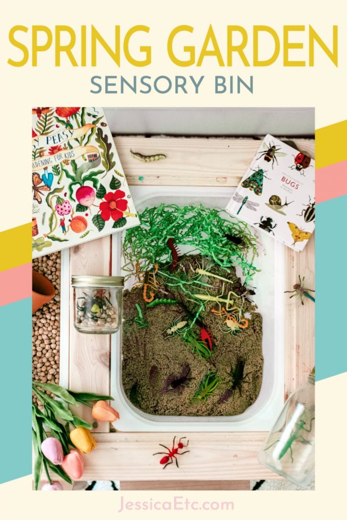 Spring Garden Sensory Bin preschool activity
