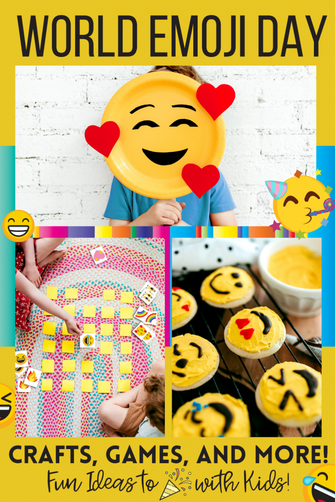 Celebrate World Emoji Day with kids by doing fun crafts, games, baking and a movie night! Jessica Grant shares more activities for kids on Emoji Day!!