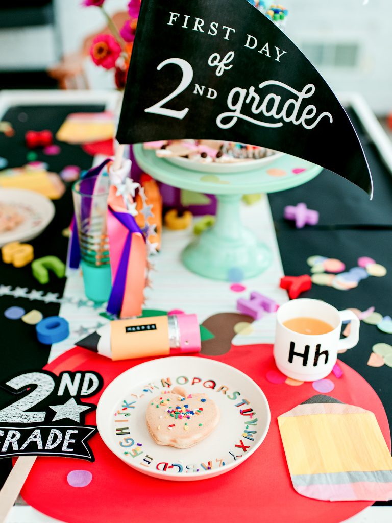 A back to school breakfast tradition. Make apple waffles topped with sprinkles for the first day of school!