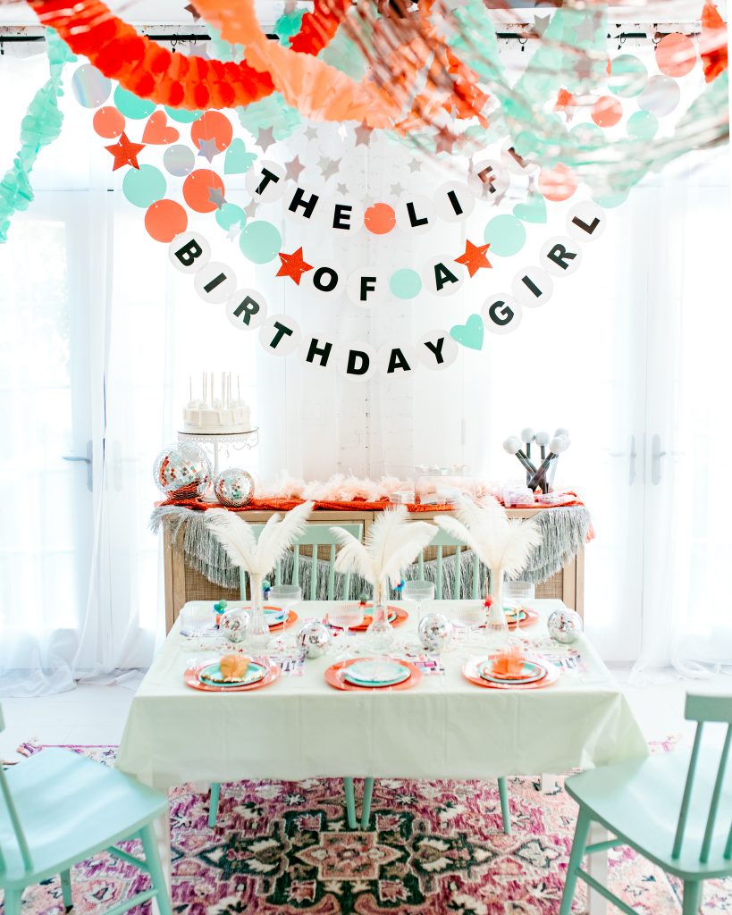 Taylor Swift The Life of a Showgirl Birthday Party. The Life of a Birthday Girl. DIY friendship bracelet garland decor
