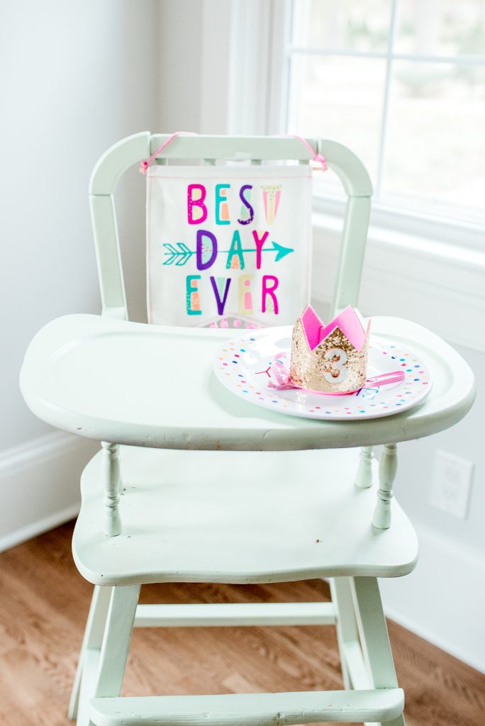 Best Day Ever birthday vintage highchair