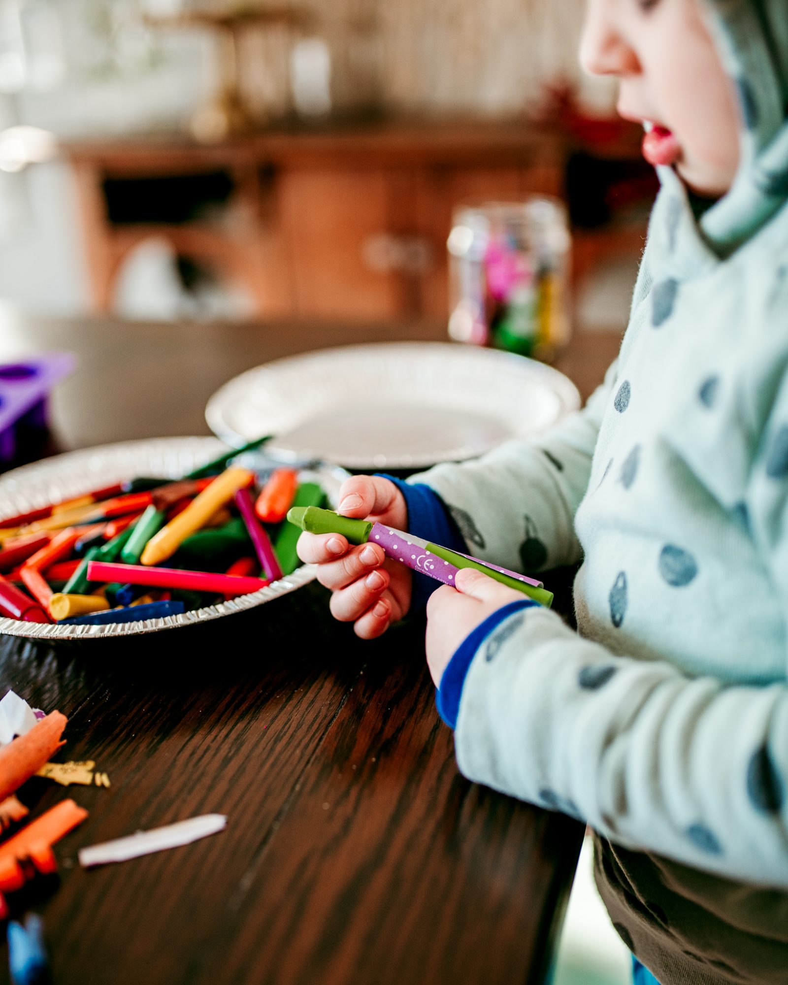 Melted Crayon Valentine Hearts » Valentine Crafts & Activities