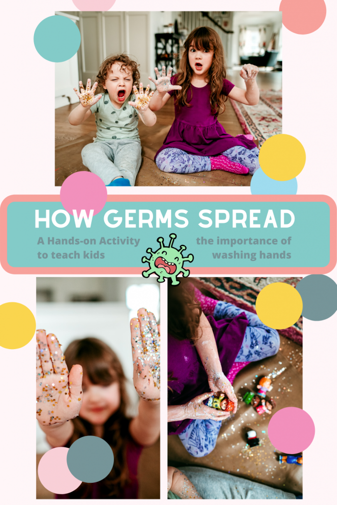 Use this hands-on activity to teach kids about spreading germs and how important it is to wash their hands! Helps kids visualize how germs spread between people and toys!
