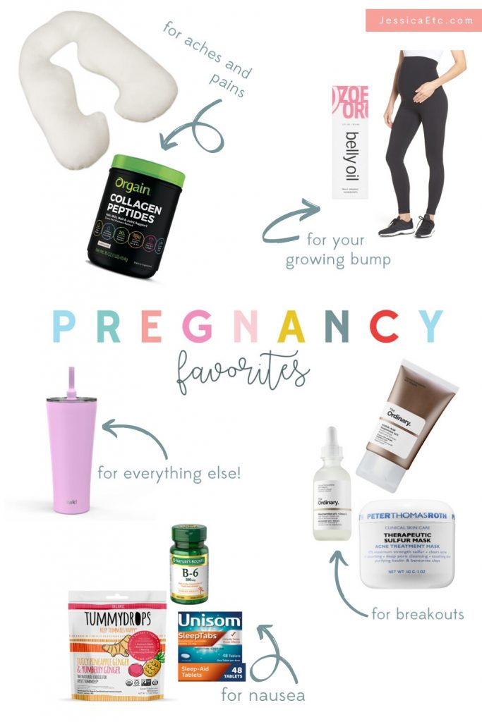 My favorite pregnancy must-have products organized by common pregnancy ailments such as morning sickness, breakouts, aches and pains, and more!