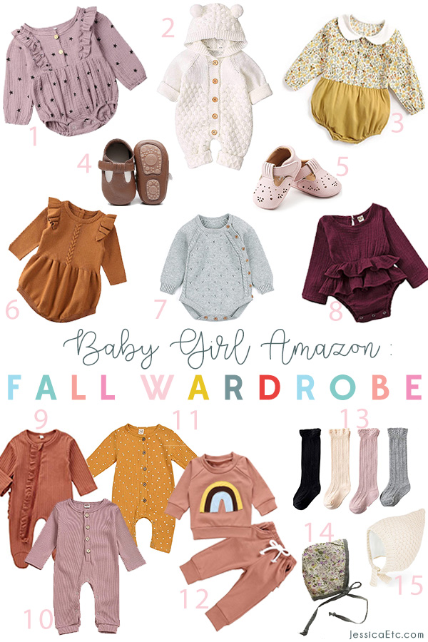 Sharing my cute and affordable baby girl fall fashion Amazon wishlist! Ruffles, florals and dainty knits are on my baby fashion list this fall 