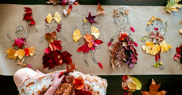 Paper Doll Fall Leaf Craft