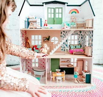 Bright and Colorful DIY Dollhouse Makeover