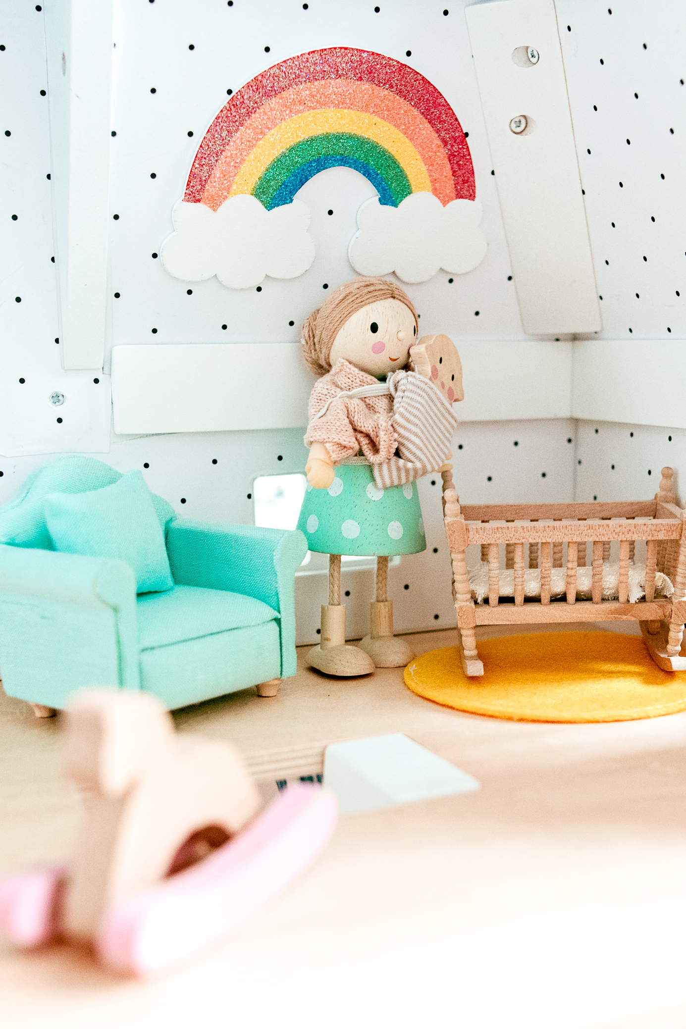 Bright and Colorful DIY Dollhouse Makeover DIY » Kids