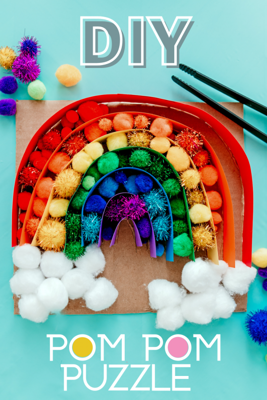 Rainbow Colors DIY Sensory Puzzle