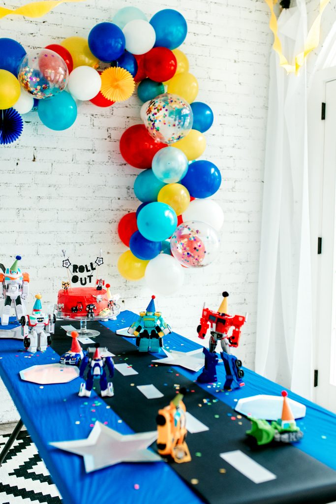 DIY Transformers birthday party. Celebrate 4 year old birthday Trans4mer party