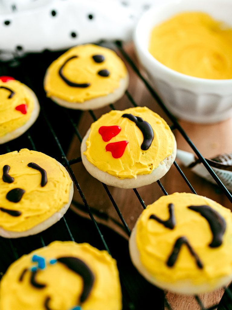 Decorate Emoji Cookies to celebrate World Emoji Day with kids! 