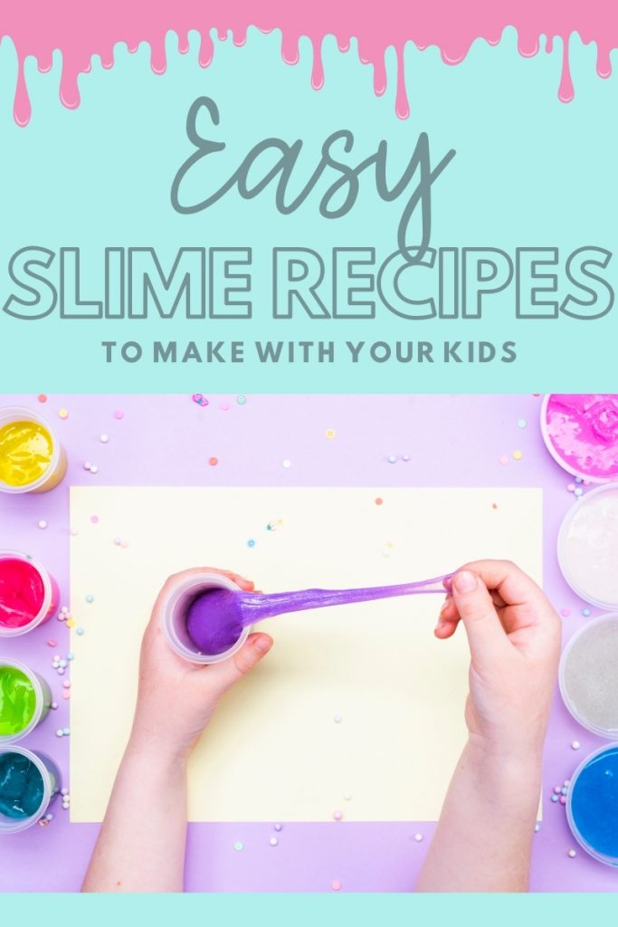 Make slime with your kids today! Check out these easy recipes for basic slime, fluffy slime, no-glue slime, and even edible slime!