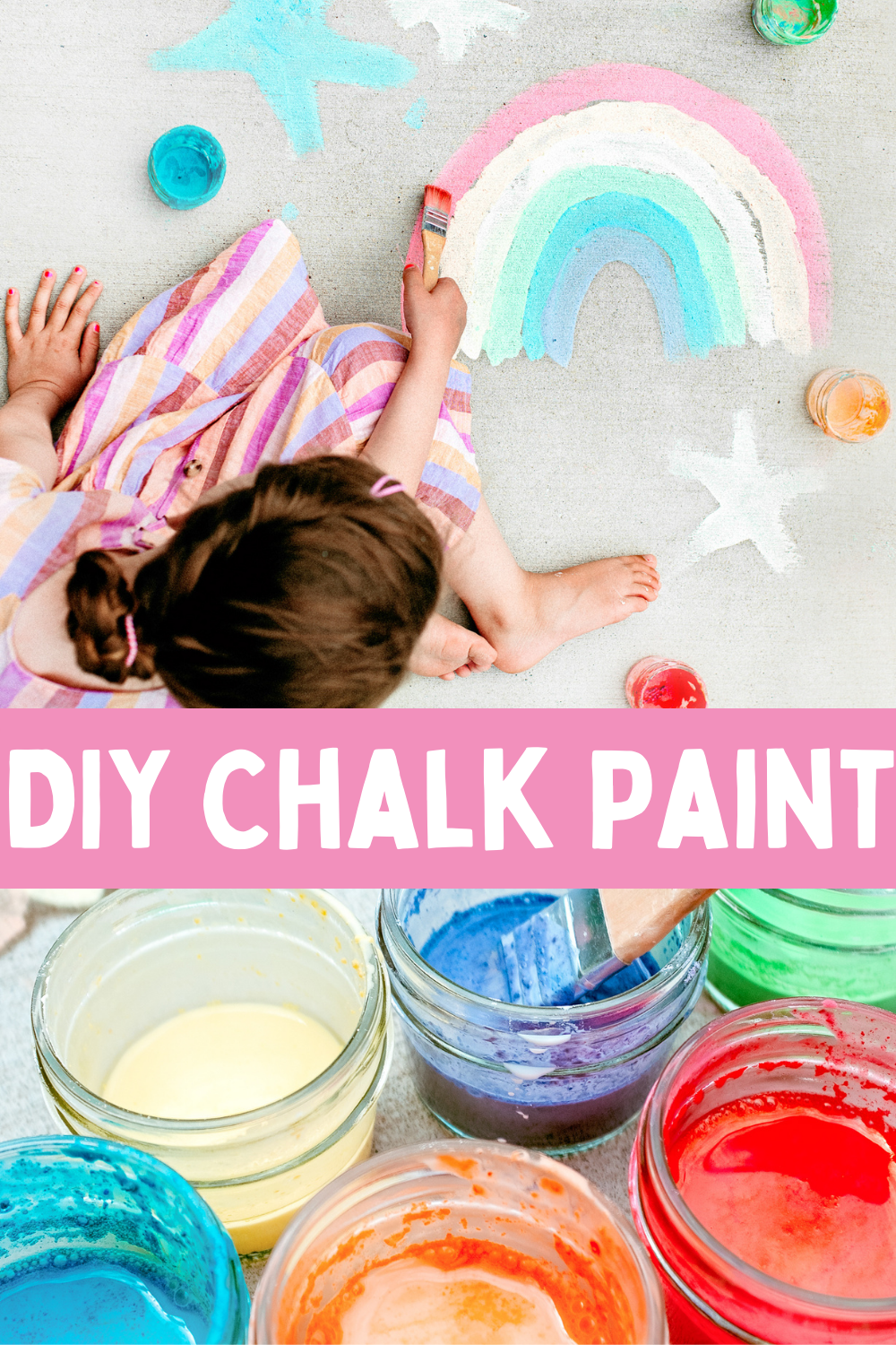 Homemade Colourful Chalk How to make coloured chalk