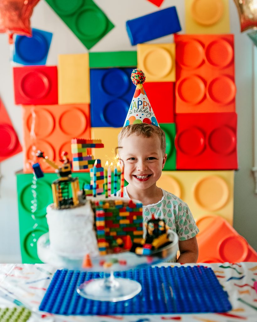 A Lego birthday party for a 5 year old! DIY decorations and ideas for a Lego birthday party.