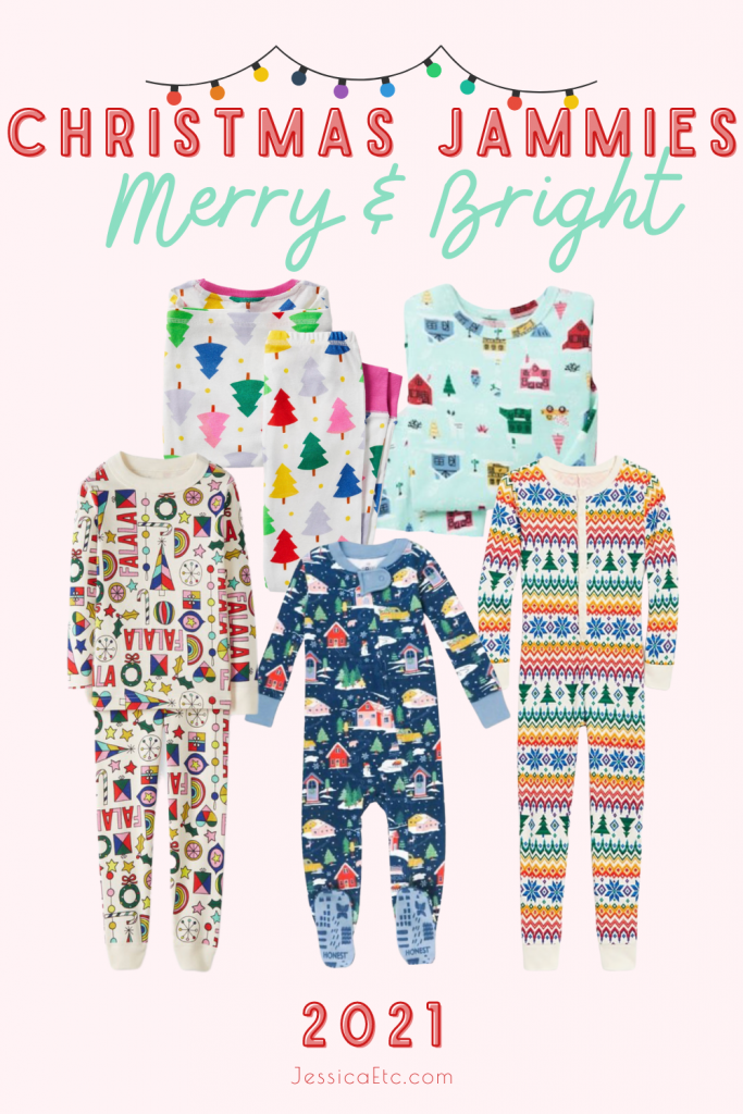 Best Kids Christmas Pajamas: Bright and Colorful roundup of favorite kids cute Christmas pajamas 2021. 