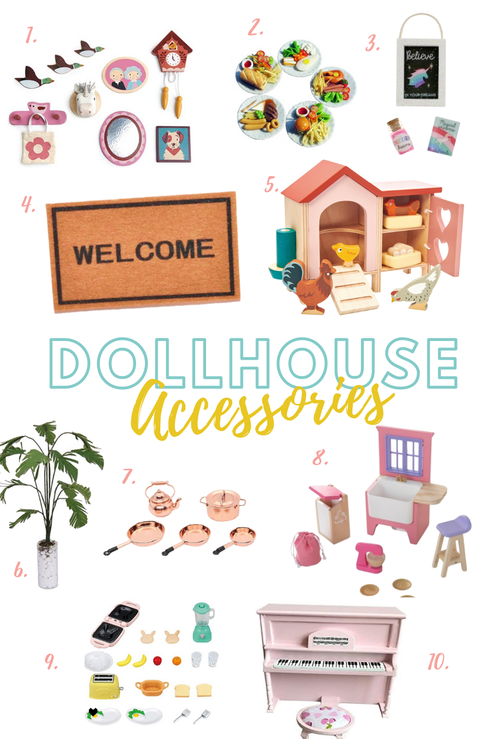 Add accessories to a DIY dollhouse for extra fun!
