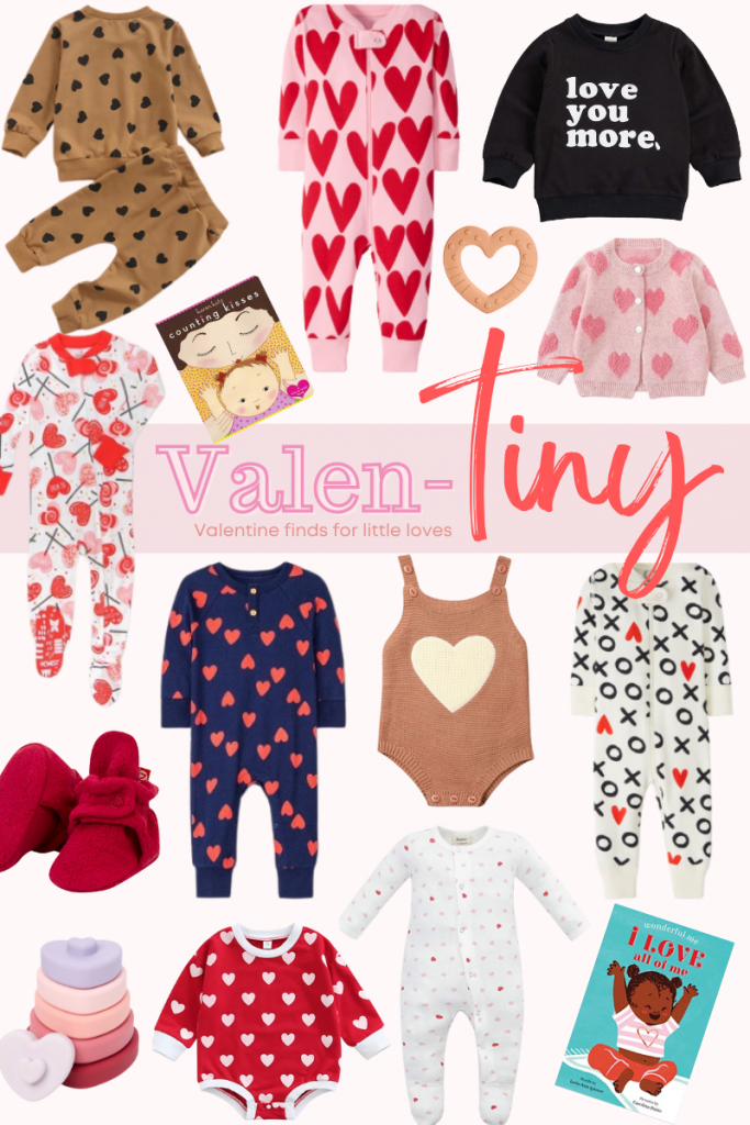 Valentines for baby! Shop my favorite Valentine goodies for babies! Heart pajamas, Valentine books, and more for a Valentine gift baby will love!