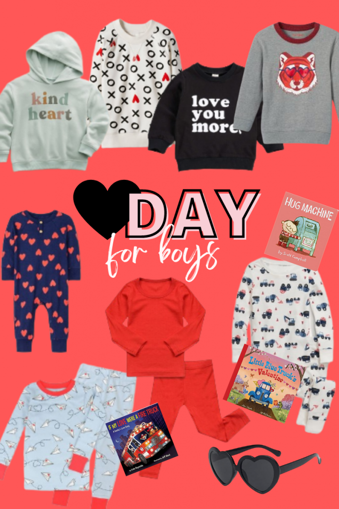 Valentines Day for boys! Shop my favorite Valentine goodies for boys! Heart pajamas, Valentine books, and more for a Valentine gift your little boy will love!