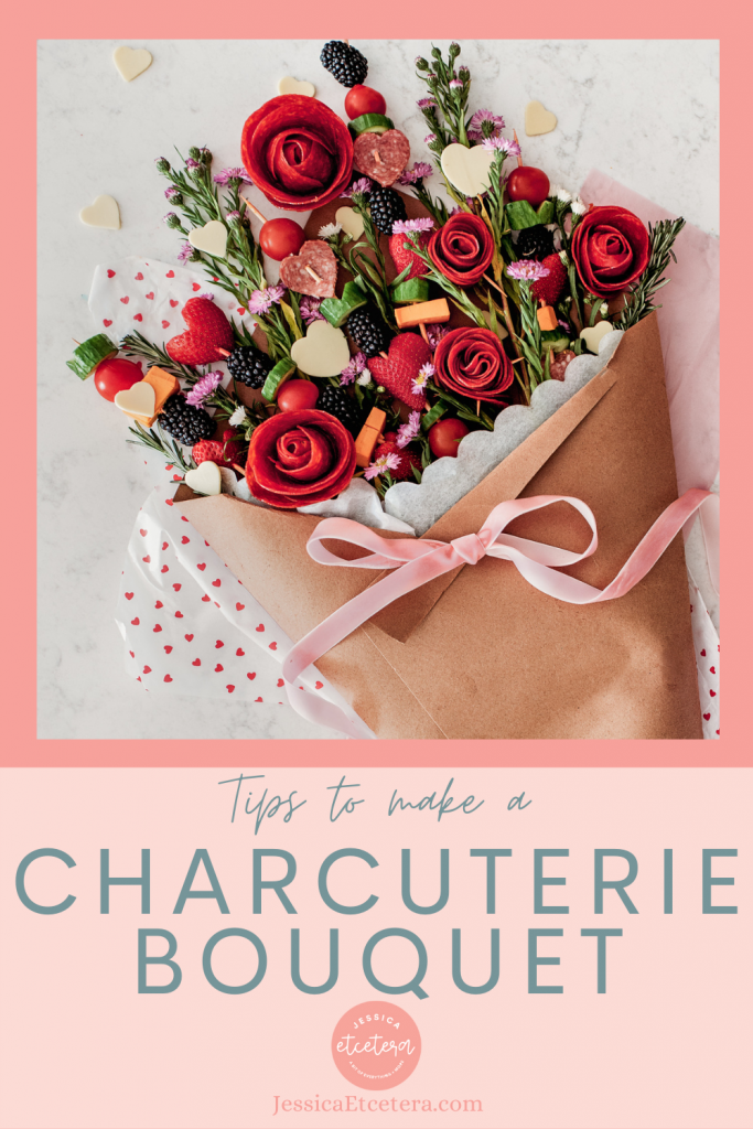 Follow these tips to build a beautiful charcuterie bouquet including simple directions to make a pepperoni rose!