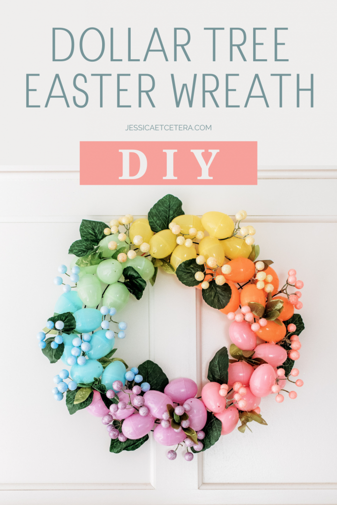 How to make a Dollar Tree Easter wreath for under $10.  Beautiful and budget friendly DIY Easter decor.