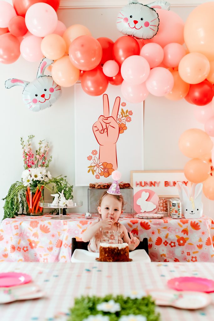 A detailed look at the bunny birthday party I put together for my little girl's second birthday theme.