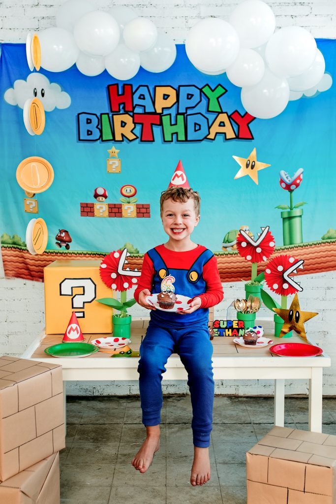 Check out these Super Mario Birthday Party ideas! Inspiration for DIY party decor