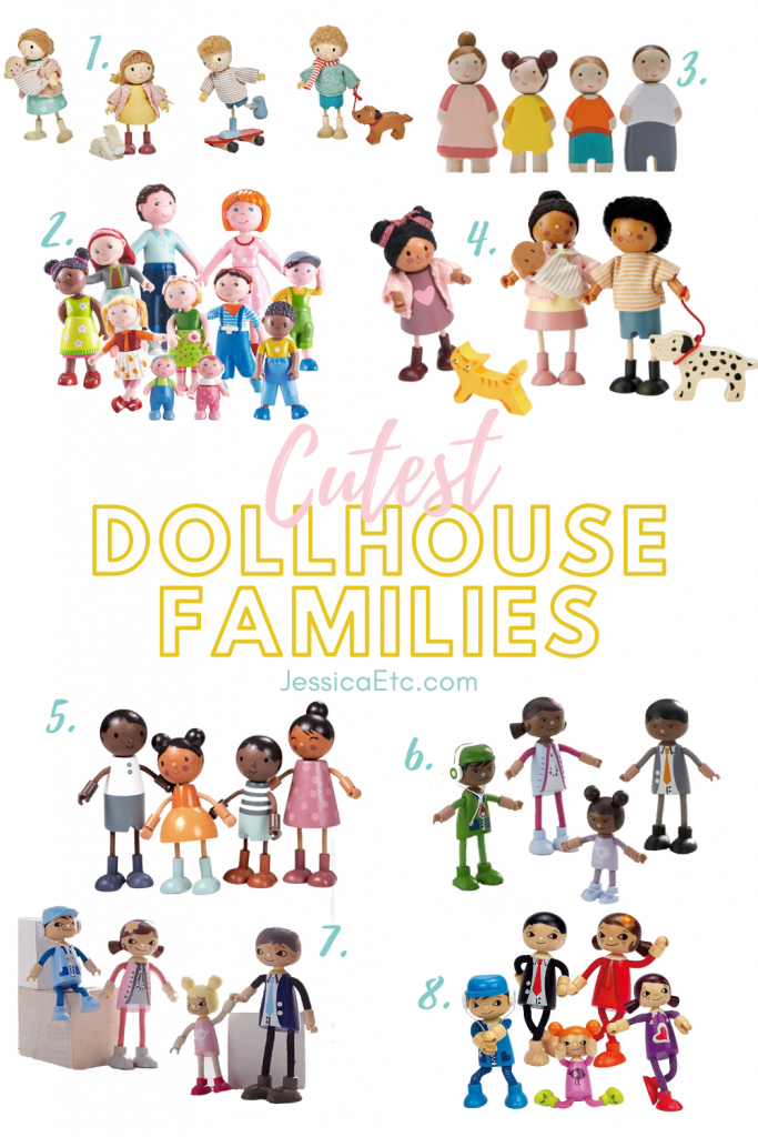 Find the cutest dollhouse family for your dollhouse makeover! A collection of cute and diverse dollhouse family dolls