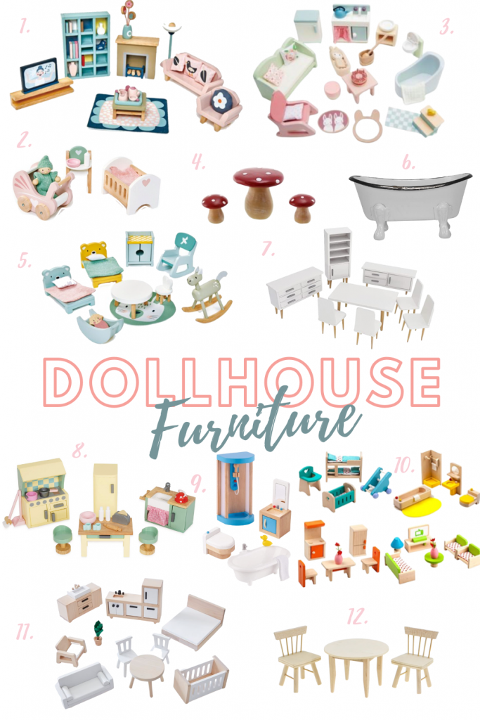 The best dollhouse furniture to give your DIY dollhouse a makeover! See our favorite sets to complete your dollhouse makeover