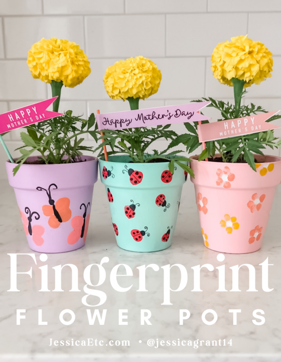 Fingerprint Art: Flower Pot Kids Craft