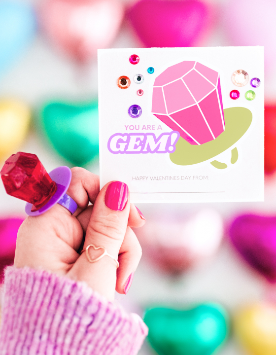 You Are a Gem- Valentines Printable