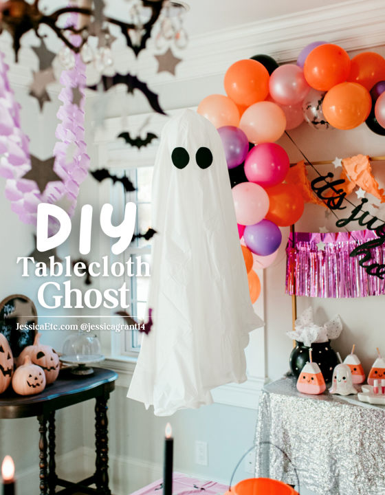 Floating Tablecloth Ghost: Easy DIY Halloween Decor
